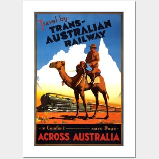 Vintage Trans-Australian Railway Advertising Posters and Art